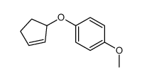 1-cyclopent-2-en-1-yloxy-4-methoxybenzene结构式