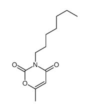 3-heptyl-6-methyl-1,3-oxazine-2,4-dione结构式