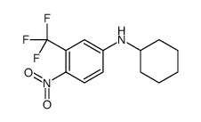 N-cyclohexyl-4-nitro-3-(trifluoromethyl)aniline结构式