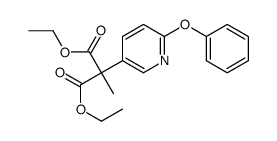 diethyl 2-methyl-2-(6-phenoxypyridin-3-yl)propanedioate结构式