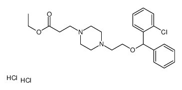 ethyl 3-[4-[2-[(2-chlorophenyl)-phenylmethoxy]ethyl]piperazin-1-yl]propanoate,dihydrochloride Structure