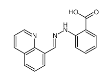 2-[2-(quinolin-8-ylmethylidene)hydrazinyl]benzoic acid结构式
