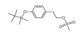 methanesulfonic acid 2-[4-(tert-butyl-dimethyl-silyloxy)-phenyl]-ethyl ester结构式