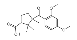 3-(2,4-dimethoxybenzoyl)-2,2,3-trimethylcyclopentane-1-carboxylic acid Structure