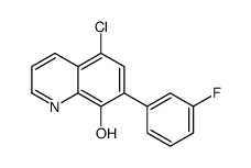 5-chloro-7-(3-fluorophenyl)quinolin-8-ol Structure