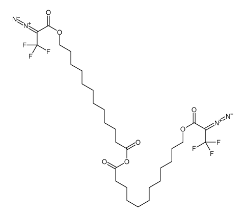 2-diazonio-1-[12-[12-(2-diazonio-3,3,3-trifluoro-1-oxidoprop-1-enoxy)dodecanoyloxy]-12-oxododecoxy]-3,3,3-trifluoroprop-1-en-1-olate结构式