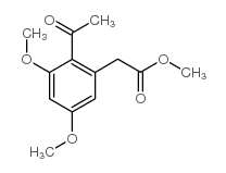 2-乙酰基-3,5-二甲氧基苯乙酸甲酯结构式