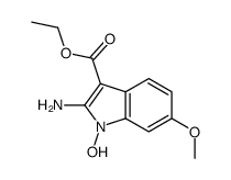 ethyl 2-amino-1-hydroxy-6-methoxyindole-3-carboxylate结构式