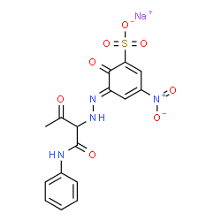 sodium 2-hydroxy-5-nitro-3-[[2-oxo-1-[anilinocarbonyl]propyl]azo]benzenesulphonate结构式