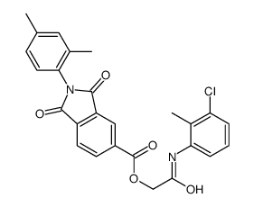 [2-(3-chloro-2-methylanilino)-2-oxoethyl] 2-(2,4-dimethylphenyl)-1,3-dioxoisoindole-5-carboxylate结构式