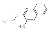 ethyl (Z)-2-methyl-3-phenyl-prop-2-enoate结构式