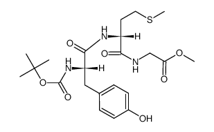 methyl (tert-butoxycarbonyl)-L-tyrosyl-D-methionylglycinate结构式