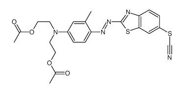 2-[[4-[bis[2-(acetyloxy)ethyl]amino]-2-methylphenyl]azo]benzothiazol-6-yl thiocyanate Structure