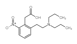 2-(2-N,N-二丙基氨基乙基)-6-硝基苯乙酸结构式