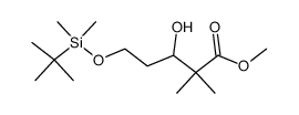 (+/-)-methyl-5-(tert-butyldimethylsilyloxy)-3-hydroxy-2,2-dimethylpentanoate Structure
