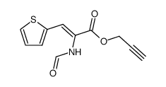 prop-2-yn-1-yl (Z)-2-formamido-3-(thiophen-2-yl)acrylate结构式