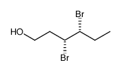 (3R,4R)-3,4-dibromohexan-1-ol结构式
