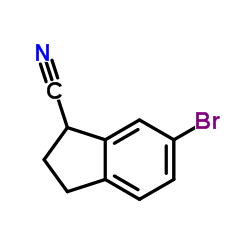 6-溴-2,3-二氢-1H-茚-1-甲腈结构式