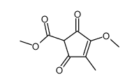 methyl 3-methoxy-4-methyl-2,5-dioxocyclopent-3-ene-1-carboxylate结构式