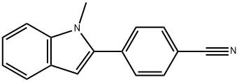 4-(1-methyl-1H-indol-2-yl)benzonitrile结构式