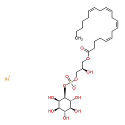 L-α-溶血磷脂酰肌醇(大豆)(钠盐)结构式