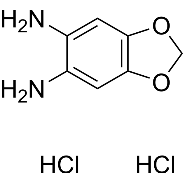 4,5-亚甲二氧基-1,2-苯二胺二盐酸盐结构式