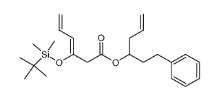 (Z)-3-(tert-Butyl-dimethyl-silanyloxy)-hexa-3,5-dienoic acid 1-phenethyl-but-3-enyl ester Structure