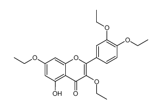 quercetin 3,7,3',4'-tetraethyl ether结构式