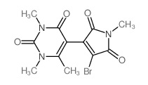 2,4(1H,3H)-Pyrimidinedione,5-(4-bromo-2,5-dihydro-1-methyl-2,5-dioxo-1H-pyrrol-3-yl)-1,3,6-trimethyl-结构式