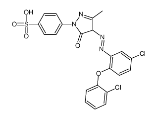4-[4-[[5-chloro-2-(2-chlorophenoxy)phenyl]azo]-4,5-dihydro-3-methyl-5-oxo-1H-pyrazol-1-yl]benzenesulphonic acid Structure