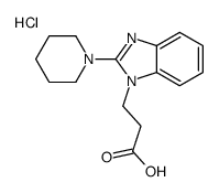3-(2-piperidin-1-ylbenzimidazol-1-yl)propanoic acid,hydrochloride Structure