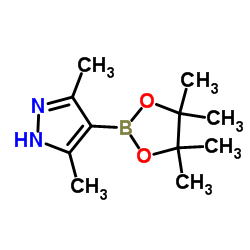 3,5-二甲基吡唑-4-硼酸频哪醇酯结构式