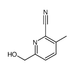 6-(hydroxymethyl)-3-methylpyridine-2-carbonitrile Structure