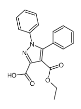 4-(ethoxycarbonyl)-1,5-diphenyl-1H-pyrazole-3-carboxylic acid Structure