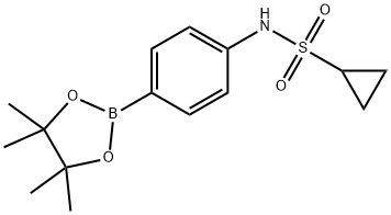 N-[4-(4,4,5,5-四甲基-1,3,2-二氧杂硼杂环戊烷-2-基)苯基]-环丙烷磺酰胺结构式