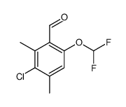 3-chloro-6-(difluoromethoxy)-2,4-dimethylbenzaldehyde Structure