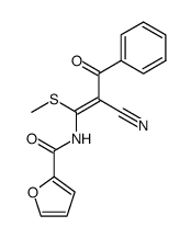 Furan-2-carboxylic acid ((Z)-2-cyano-1-methylsulfanyl-3-oxo-3-phenyl-propenyl)-amide Structure