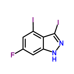 6-Fluoro-3,4-diiodo-1H-indazole Structure