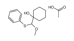 acetic acid,1-[methoxy(phenylsulfanyl)methyl]cyclohexan-1-ol结构式