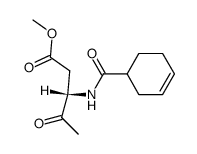 (S)-3-[(Cyclohex-3-enecarbonyl)-amino]-4-oxo-pentanoic acid methyl ester结构式