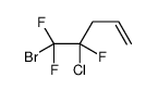 5-bromo-4-chloro-4,5,5-trifluoropent-1-ene结构式