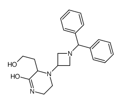 4-(1-benzhydrylazetidin-3-yl)-3-(2-hydroxyethyl)piperazin-2-one Structure