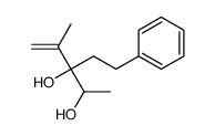 4-methyl-3-(2-phenylethyl)pent-4-ene-2,3-diol结构式