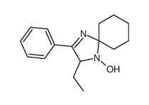 3-ethyl-4-hydroxy-2-phenyl-1,4-diazaspiro[4.5]dec-1-ene结构式