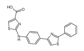 2-[4-(2-苯基-噻唑-4-基)-苯基氨基]-噻唑-4-羧酸结构式