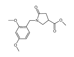 methyl 1-(2,4-dimethoxybenzyl)-5-oxopyrrolidine-3-carboxylate结构式