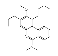 1-butyl-2-methoxy-N,N-dimethyl-3-propylphenanthridin-6-amine结构式