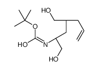 ((2s,4r)-1-羟基-4-(羟基甲基)-6-庚烯-2-基)氨基甲酸叔丁酯结构式