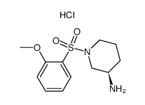 (R)-1-(2-Methoxy-benzenesulfonyl)-piperidin-3-ylamine hydrochloride结构式