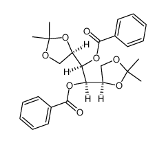 1,2-bis(2,2-dimethyl-1,3-dioxolan-4-yl)ethane-1,2-diyl dibenzoate结构式